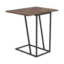 Load image into Gallery viewer, Carly Expandable Chevron Rectangular Accent Table Tobacco
