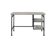 Load image into Gallery viewer, Delray 2-tier Open Shelving Writing Desk Grey Driftwood and Black
