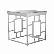 Load image into Gallery viewer, Dafina Geometric Frame Square End Table Chrome
