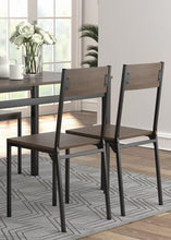 Load image into Gallery viewer, Lana 5-piece Rectangular Dining Table Set Dark Brown and Matte Black
