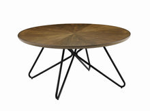 Load image into Gallery viewer, Brinnon Round Coffee Table Dark Brown and Black
