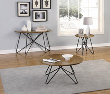 Load image into Gallery viewer, Brinnon Round End Table Dark Brown and Black
