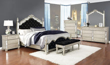 Load image into Gallery viewer, Heidi Eastern King Upholstered Poster Bed Metallic Platinum
