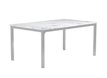 Load image into Gallery viewer, Athena Rectangle Dining Table with Marble Top Chrome
