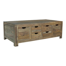 Load image into Gallery viewer, Esther 6-drawer Storage Coffee Table Natural Sheesham
