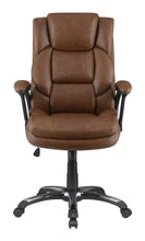 Load image into Gallery viewer, Nerris Adjustable Height Office Chair with Padded Arm Brown and Black
