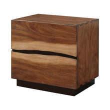 Load image into Gallery viewer, Winslow 2-drawer Nightstand Smokey Walnut and Coffee Bean
