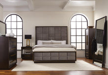 Load image into Gallery viewer, Durango Eastern King Upholstered Bed Smoked Peppercorn and Grey
