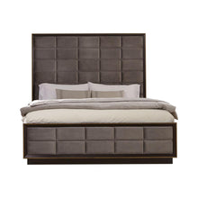 Load image into Gallery viewer, Durango Eastern King Upholstered Bed Smoked Peppercorn and Grey
