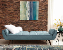 Load image into Gallery viewer, Caufield Biscuit-tufted Sofa Bed Turquoise Blue
