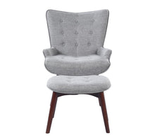 Load image into Gallery viewer, Willow Upholstered Accent Chair with Ottoman Grey and Brown
