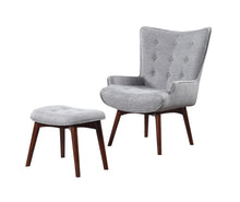 Load image into Gallery viewer, Willow Upholstered Accent Chair with Ottoman Grey and Brown
