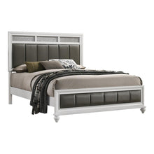 Load image into Gallery viewer, Barzini California King Upholstered Panel Bed White
