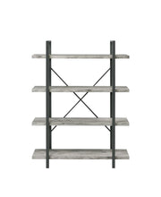 Load image into Gallery viewer, Cole 4-Shelf Bookcase Grey Driftwood and Gunmetal
