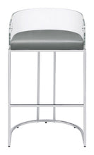 Load image into Gallery viewer, Thermosolis Acrylic Back Bar Stools Grey and Chrome (Set of 2)
