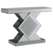 Load image into Gallery viewer, Moody Console Table with LED Lighting Silver
