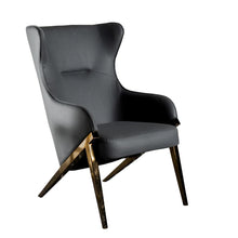 Load image into Gallery viewer, Walker Upholstered Accent Chair Slate and Bronze
