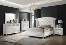 Load image into Gallery viewer, Barzini California King Wingback Tufted Bed White
