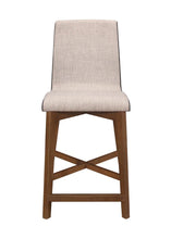 Load image into Gallery viewer, Logan Upholstered Counter Height Stools Light Grey and Natural Walnut (Set of 2)
