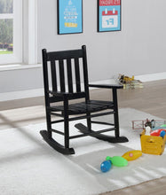 Load image into Gallery viewer, Annie Slat Back Youth Rocking Chair Black
