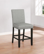 Load image into Gallery viewer, Kentfield Solid Back Upholstered Counter Height Stools Grey and Antique Noir (Set of 2)
