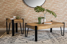 Load image into Gallery viewer, Winston Wooden Rectangular Top Coffee Table Natural and Matte Black
