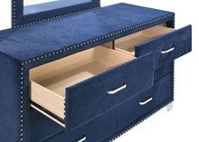Load image into Gallery viewer, Melody 6-drawer Upholstered Dresser Pacific Blue
