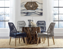 Load image into Gallery viewer, Nakia Woven Rope Dining Chairs Dark Navy (Set of 2)
