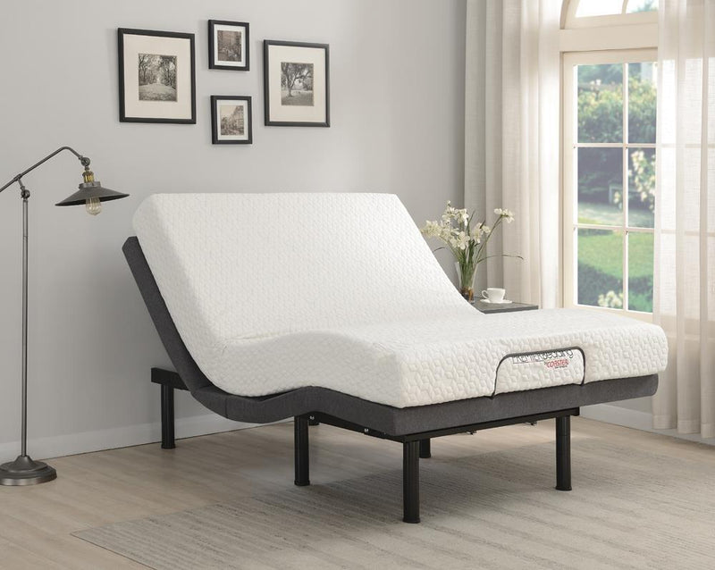 Clara California King Adjustable Bed Base Grey and Black