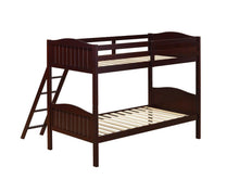 Load image into Gallery viewer, Arlo Twin Over Twin Bunk Bed with Ladder Espresso
