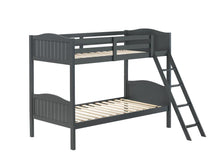 Load image into Gallery viewer, Arlo Twin Over Twin Bunk Bed with Ladder Grey
