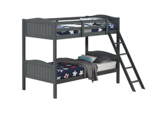 Load image into Gallery viewer, Arlo Twin Over Twin Bunk Bed with Ladder Grey
