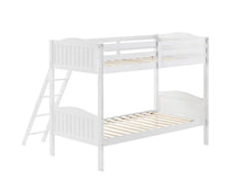 Load image into Gallery viewer, Arlo Twin Over Twin Bunk Bed with Ladder White
