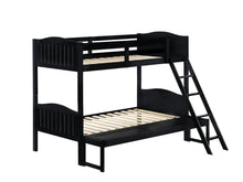 Load image into Gallery viewer, Arlo Twin Over Full Bunk Bed with Ladder Black
