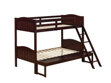 Load image into Gallery viewer, Arlo Twin Over Full Bunk Bed with Ladder Espresso
