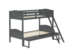 Load image into Gallery viewer, Arlo Twin Over Full Bunk Bed with Ladder Grey
