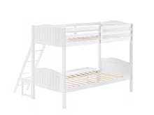 Load image into Gallery viewer, Arlo Twin Over Full Bunk Bed with Ladder White
