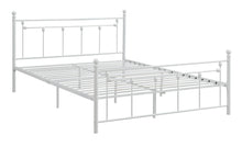 Load image into Gallery viewer, Canon Queen Metal Slatted Headboard Platform Bed - White
