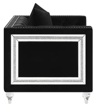 Load image into Gallery viewer, Delilah Upholstered Tufted Tuxedo Arm Chair Black
