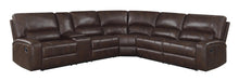 Load image into Gallery viewer, Brunson 3-piece Upholstered Motion Sectional Brown
