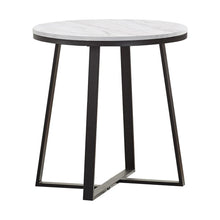 Load image into Gallery viewer, Hugo Metal Base Round End Table White and Matte Black
