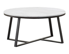 Load image into Gallery viewer, Hugo Round Coffee Table White and Matte Black
