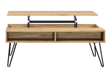 Load image into Gallery viewer, Fanning Lift Top Storage Coffee Table Golden Oak and Black
