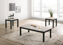 Load image into Gallery viewer, Bates Faux Marble 3-piece Occasional Table Set White and Black
