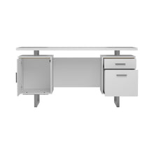 Load image into Gallery viewer, Lawtey Floating Top Office Desk White Gloss
