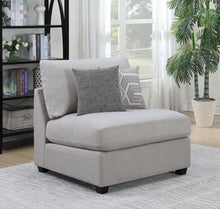Load image into Gallery viewer, Cambria Upholstered Armless Chair Grey image
