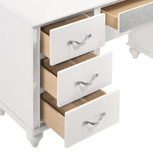 Load image into Gallery viewer, Barzini 7-drawer Vanity Desk with Lighted Mirror White
