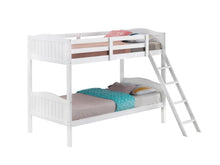 Load image into Gallery viewer, Arlo Twin Over Twin Bunk Bed with Ladder White
