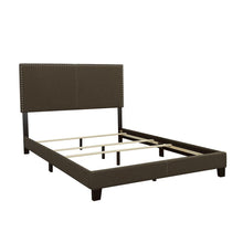 Load image into Gallery viewer, Boyd California King, King, &amp; Queen Upholstered Bed with Nailhead Trim Charcoal &amp; Grey image
