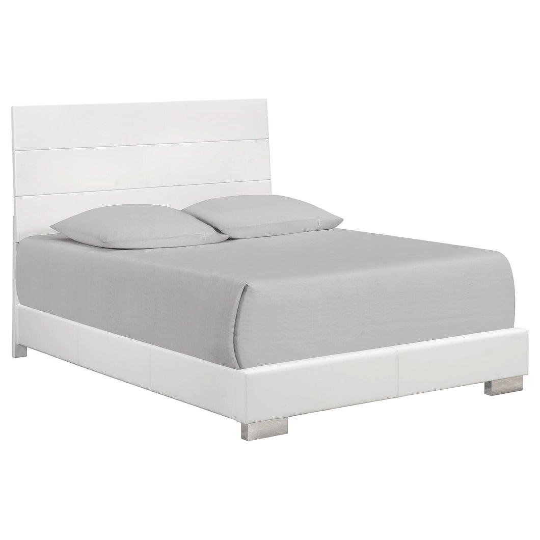 Felicity Eastern King, Queen, & Cal.King Panel Bed Glossy White image